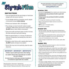 Grafix Shrink Film – Clear Transparent 8.5″x11″ Sheets, 8.5″x11″, CLEAR