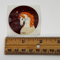 VTG 10 Lot Unicorn Head Stickers Night Stars 1983 Sky Ent LA CA Round 2″ 80s
