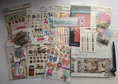 Huge SCRAPBOOK Bundle Echo Park Paper Stickers Embellishments Simple Stories Lot