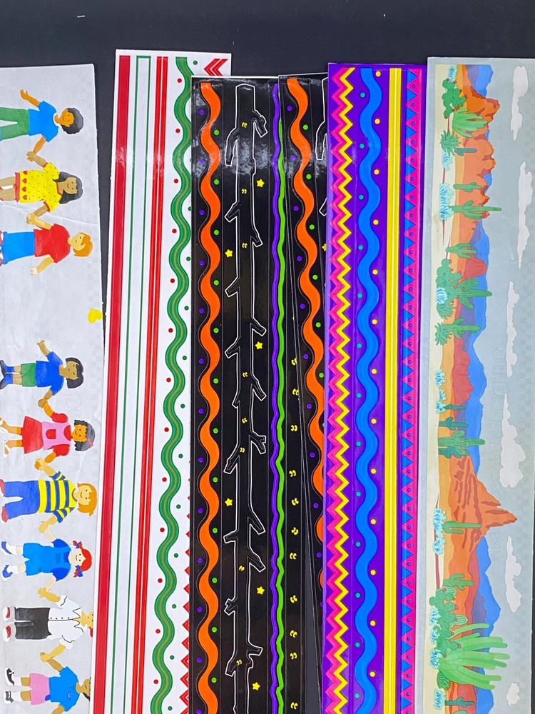 Mrs. Grossman’s Design Lines Border Sticker Lot Sheets Vintage 1997 Rare Pattern