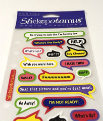 Stickopotamus Photo Bubble Captions Stickers Scrapbook Help Say Cheese Smile NEW