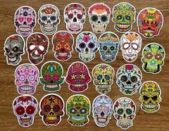 Sugar Skull Stickers Dia De Los Muertos Decals Horror Dead Mexico Pack Lot 50 pc