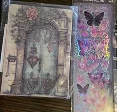 125+ Pc Junk Journal Bundle Nature Birds Butterfly Scrapbook Papers Stickers Lot