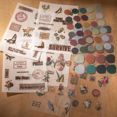 Aesthetic Scrapbook Kit Junk Journal Supplies DIY Arts Crafts Stationery Set