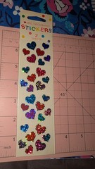 Vintage Mrs Grossmans Stickers Sparkle Jewel Hearts 2 Sheets New In Pack