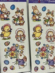 American Greetings Stickety Doo Da Stickers Easter Bunny Rabbit Chicks Set of 5