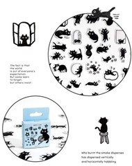 45pcs Kawaii Cute Black Cats Stickers Pack, Cute Stickers