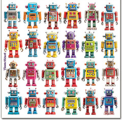 Violette Stickers Colorful Robot Craft Planner Supply Scrapbook