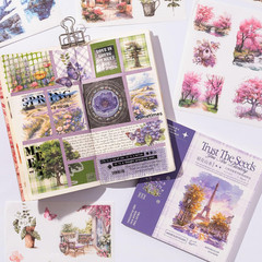 Journaling Sticker , 50 Sheets Scrapbook Stickers, Junk Journal Supplies, Pre-Cu
