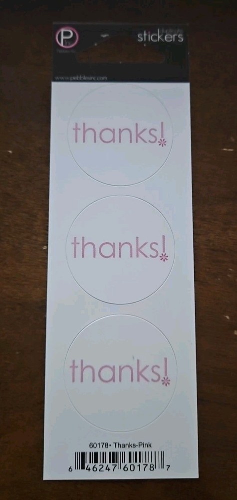 Pebbles Inc. Duplicates cardstock stickers~ Pink ~ thanks! ~ Scrapbooking Crafts