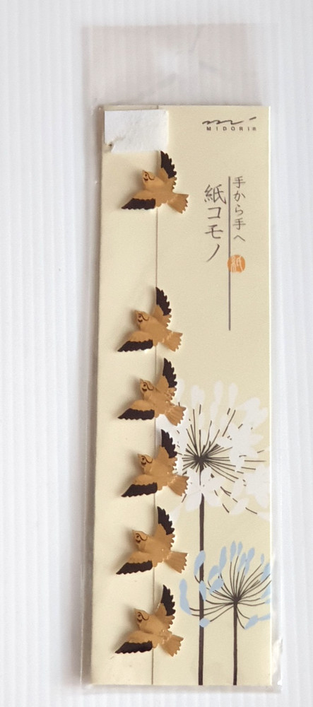 2009 MIDORI 6x Golden Flying Birds Stickers Mitsukoshi Japan Japanese Gift RARE