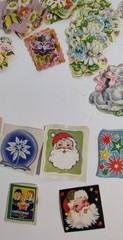 Huge lot Of 125 Vintage Small Stickers/Stamps NEW People Floral & More
