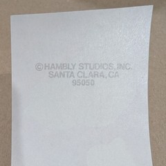 Vintage HAMBLY STUDIOS Car Chrome Mylar Stickers Set of 4