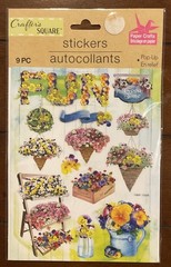 Crafter’s Square Floral Embellishment Stickers – Lot Of 2