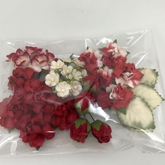 9 Packs Paper Flower Kit Wedding Gift bouquet Scrapbook (TH/9-Multi Colors A1)