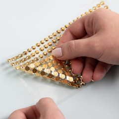 Crafts Jolee’s Gold Rhinestone Sticker Sheet Bling 6 MM Almost 1/4″ Diameter