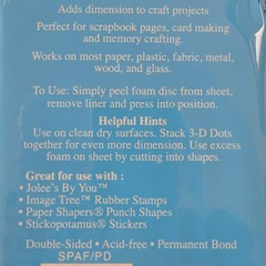 CHOICE- EK Success~ 3D-Dots~ 198 pieces per pack~ Square or Round ~NEW