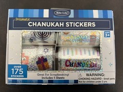 Rite Lite Chanukah Hanukkah Stickers 175+ *Prismatic* Menorahs Dreidels Candles