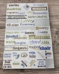 GRANDPARENTS Stickers Scrapbooking Grandma Grandpa 3 Sheets READ DESCRIPTION