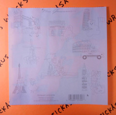 European Landmarks Vintage Mrs. Grossman’s Large Sticker Sheet (Flags Right)