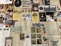 Vintage Book Lovers Junk Journal-book pages & cutout playing cards stamps & more
