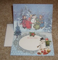 Punch Studio ~ The Gifted Line Christmas Card(1) w/Envelope ~ Snow Family