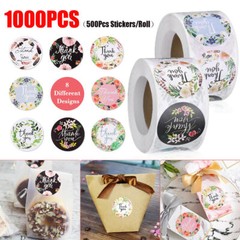1000 Pcs Thank You Stickers Roll Thank You For Supporting Small Business Labels