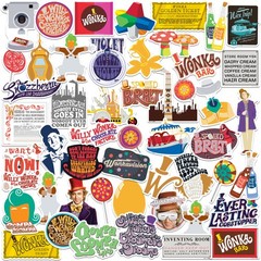 WILLY WONKA AND THE CHOCOLATE FACTORY VARIETY DIE CUT VINYL 50 CT STICKER PACK