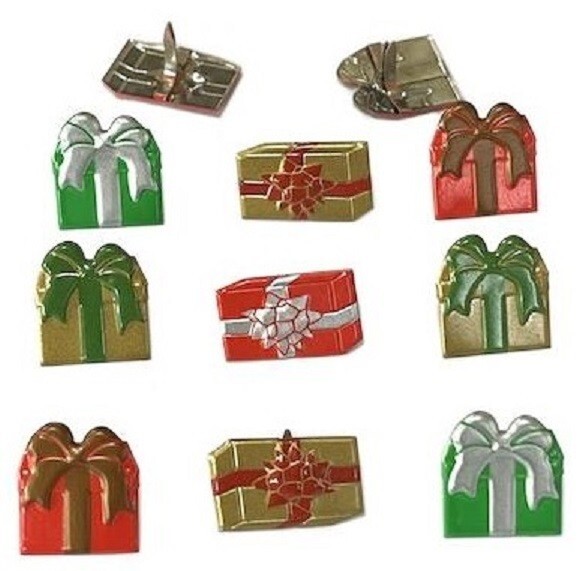 Christmas Gift Boxes, Decorative Scrapbook Brads – Eyelet Outlet #129