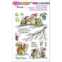 New Stampendous Rubber Stamp set clear CRITTER CHRISTMAS WINTER free USA ship