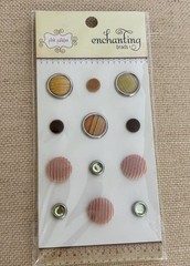 LOT 2 DISCONTINUED BRADS Basic Grey Hey Boy & Pink Paislee Enchanting~ BOTH NEW