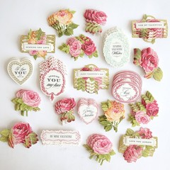 Anna Griffin Heartfelt Stickers-20 pcs/ 1 Each of 20 Different Lovely Designs