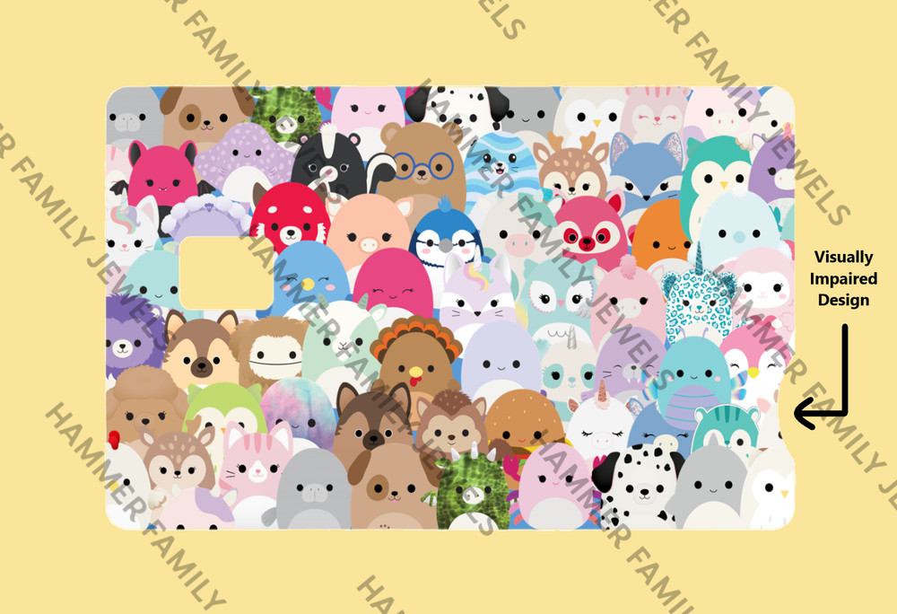 Squishmallows Fan Art Credit Card Decal – Visually Impaired Groove