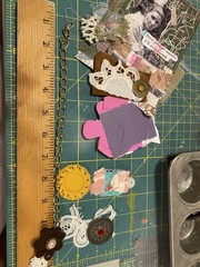 Unique Handmade Ephemera, Scrapbook,Junk Journal,tag,embellishment Mixed Media