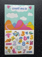 Vintage Sandylion Maxi Activity Sticker Sheet 80s Count Me In