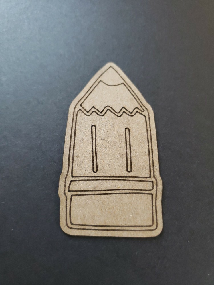 Chipboard Scrapbooking laser scored and cut die cut embellishments Pencil #1