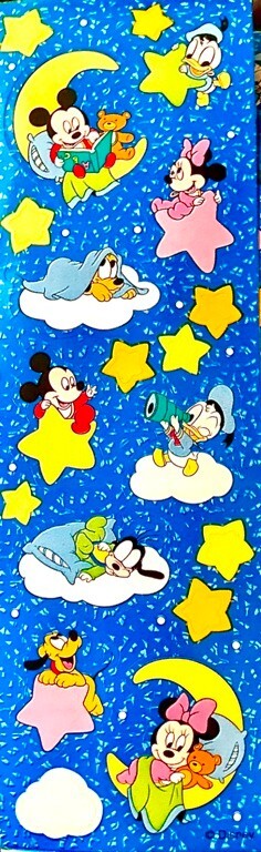 Disney BABY EARS TO YOU MICKEY MOUSE Kromekote Sandylion Stickers – 1 strip