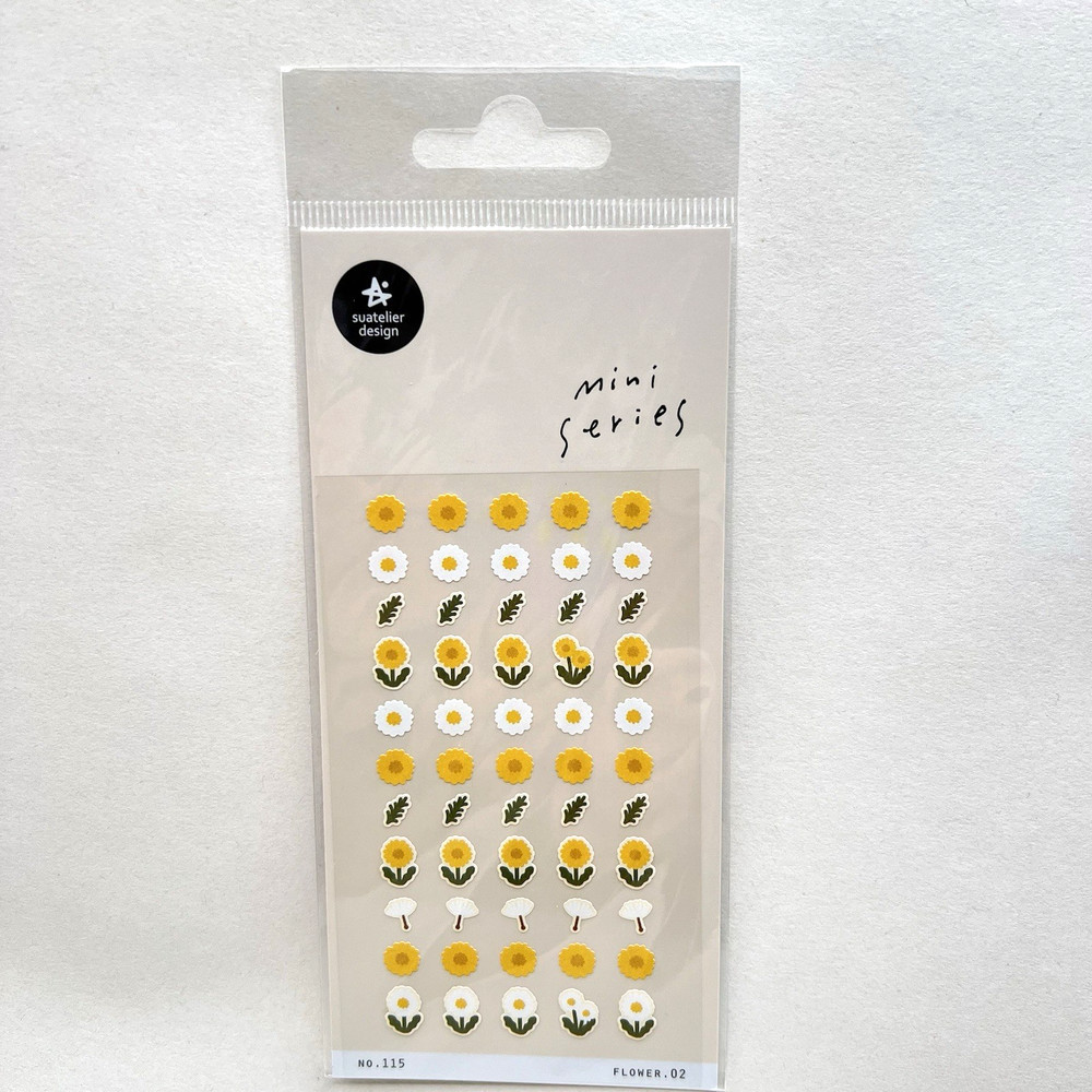 Suatelier Mini Series Daisy Flower Stickers Planners Calendars Journals Collage