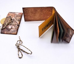 4-Junk Journal-Vintage Style-Ticket Booklets-Tickets-Ephemera-Scrapbook-Supplies