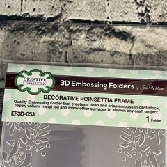 POINSETTIA FRAME – 3D EMBOSSING FOLDER by SUE WILSON & CREATIVE EXPRESSIONS