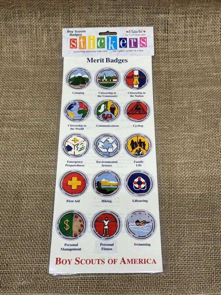 It Takes Two Sticker Sheet – Boy Scouts Badges, Boy Scouts Of America