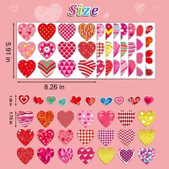 496 PCS Valentine Stickers Set – Cute Heart Stickers for Kids’ Crafts & Party…