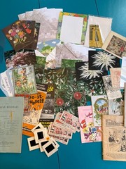 50+ Junk Journal Ephemera Lot Vintage Paper Destash Slides Cards Photos Kit