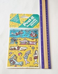 Vtg 3M Stickers NIP Foil Whales At The Beach HTF 1990 HR-707 Post- It Removable