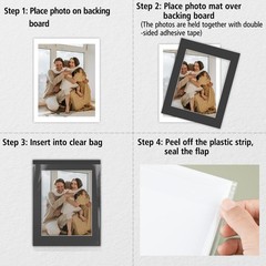, Complete Pack of 10, Black Pre-Cut 11×14 Photo Mat for 8.5×11 Document with…