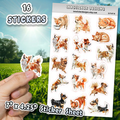Russian Toy Dog Stickers for Journals, Scrapbooks, Planners, Glossy, Matte