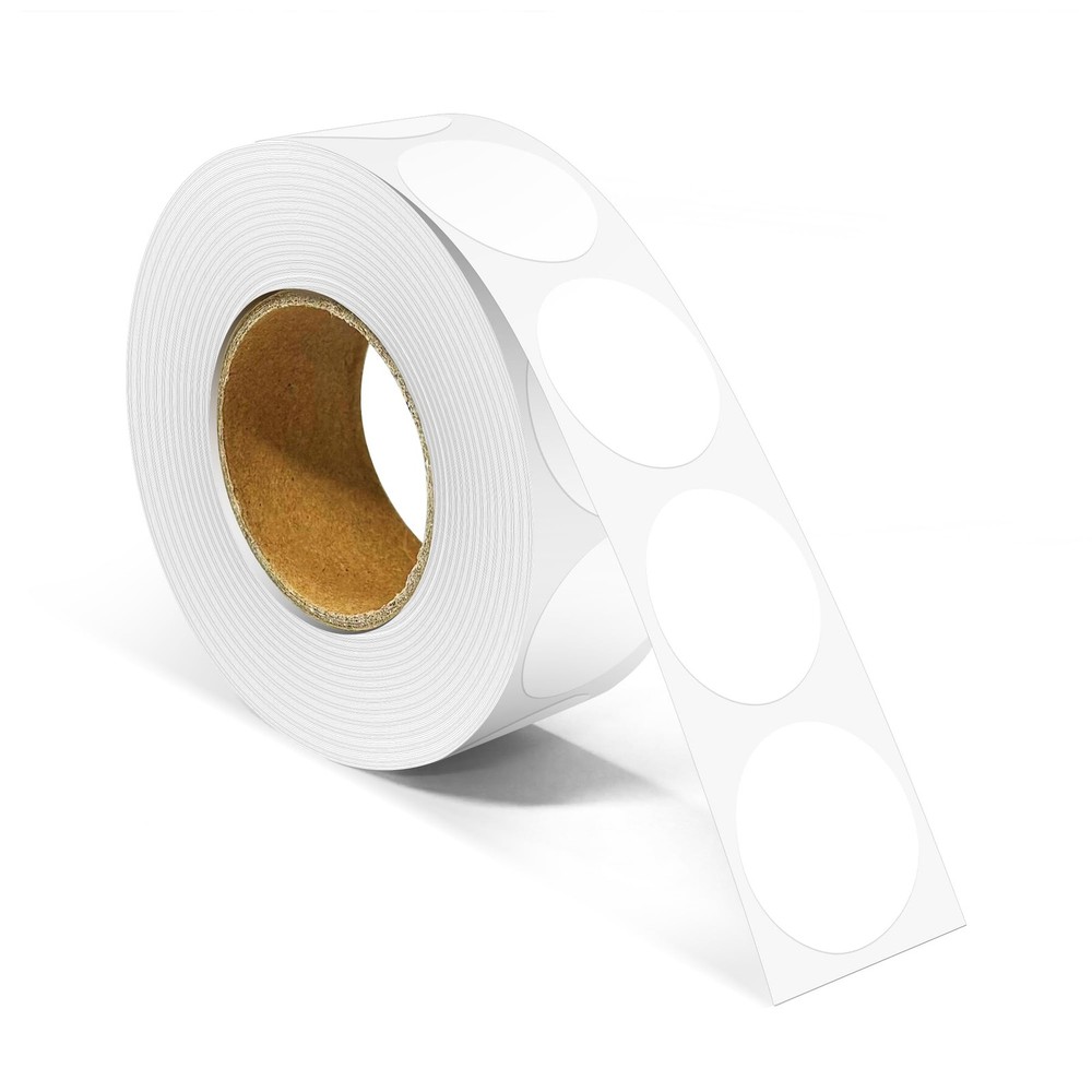 1 Inch Round Color Coding Labels, 1000 PCS Per Roll White Color Coded Dot Sti…