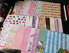 Amazing girl scrapbooking lot of single pages Hello Kitty Prinecess Minnie Mouse