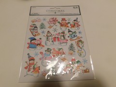 Christmas paper crafts Christmas snowman stickers 2 sheet 48pc