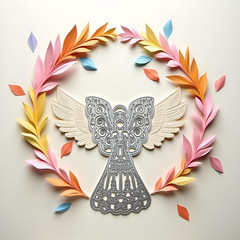 Winged Angel Die Cut for Card Making, Scrapbooking Die-Cuts, Ornament Metal Cutt